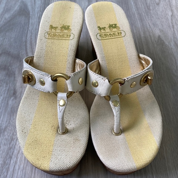 Coach Wedge Heel Sandals - Picture 1 of 5